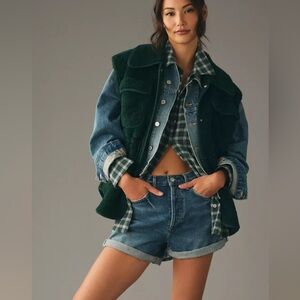 By Anthropologie Cozy Cinched Faux Shearling Vest Coat M